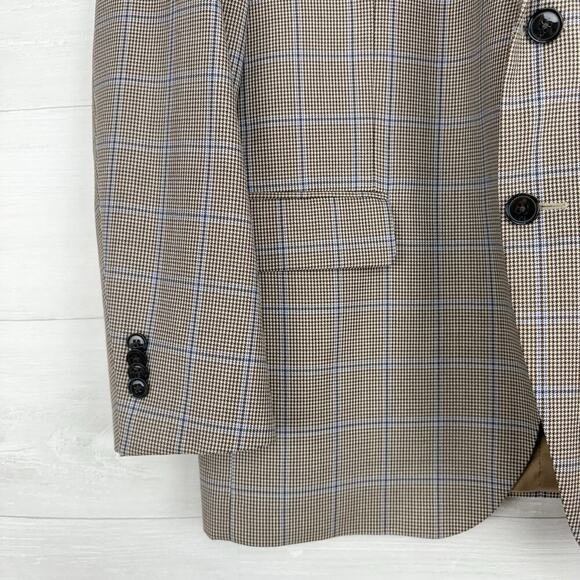 Peter Millar Crown Crafted Wool Sport Coat Blazer Men 44R Harrison Glen Plaid - Picture 4 of 16